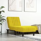 VidaXL Chaise Longue Fluweel Geel