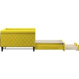 vidaXL Slaapbank met onderschuifbed en lades 100x200 cm fluweel geel