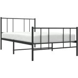 vidaXL-Bedframe-met-hoofd--en-voeteneinde-metaal-zwart-90x190-cm