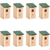 VidaXL Vogelhuisjes 8 st 12x12x22 cm Hout