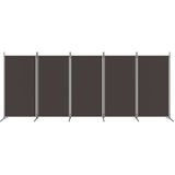 vidaXL-Kamerscherm-met-5-panelen-433x180-cm-stof-bruin