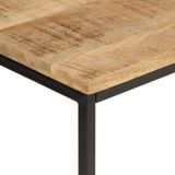 vidaXL Wandtafel 90x30x75 cm massief ruw mangohout en ijzer