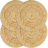 vidaXL-Placemats-4-st-rond-38-cm-jute-natuurlijk