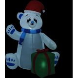 vidaXL Kerstfiguur ijsbeer opblaasbaar LED binnen en buiten 1,8 m