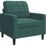 vidaXL Fauteuil 60 cm fluweel donkergroen