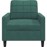 vidaXL Fauteuil 60 cm fluweel donkergroen