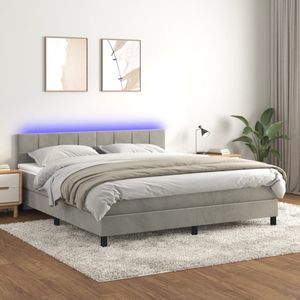 vidaXL-Boxspring-met-matras-en-LED-fluweel-lichtgrijs-160x200-cm