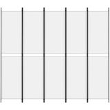 vidaXL-Kamerscherm-met-5-panelen-250x220-cm-stof-wit