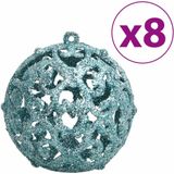 vidaXL Kerstballen 100 st 3/4/6 cm turquoise