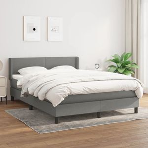 vidaXL-Boxspring-met-matras-stof-donkergrijs-140x190-cm