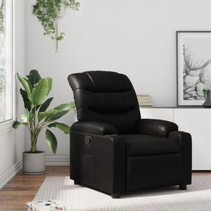 vidaXL Fauteuil verstelbaar kunstleer zwart