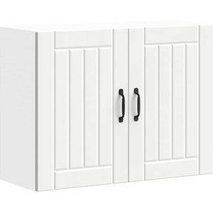 vidaXL - Keukenwandkast - Lucca - bewerkt - hout - wit