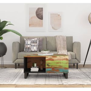 vidaXL Salontafel 80x50x40 cm massief gerecycled hout en bewerkt hout