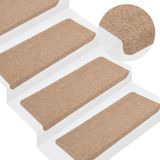 vidaXL-Trapmatten-zelfklevend-15-st-65x24,5x3,5-cm-beige