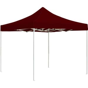 vidaXL Partytent professioneel inklapbaar 2x2 m aluminium bordeauxrood