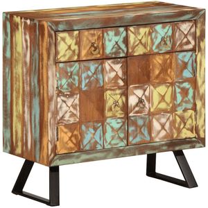 vidaXL - Ladekast - Meerkleurig - Massief Gerecycled Hout