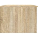 VidaXL Salontafel 102x50x36 cm - Bewerkt Hout - Wit/Sonoma Eiken