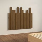 vidaXL Hoofdbord wandmontage 95,5x3x80 cm grenenhout honingbruin