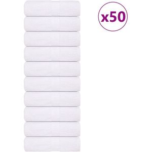 vidaXL Washandjes 50 st 15x21 cm 360 g/m² 100% katoen wit