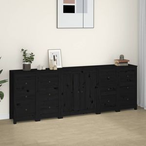 vidaXL-Dressoir-230x35x80-cm-massief-grenenhout-zwart