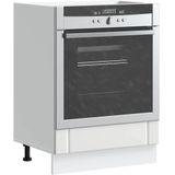 vidaXL - Ovenkast - Lucca - bewerkt - hout - wit