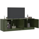 vidaXL Tv-meubelen 2 st 67x39x44 cm staal olijfgroen