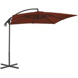 vidaXL Zweefparasol met stalen paal 250x250 cm terracottakleurig