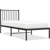 vidaXL-Bedframe-met-hoofdbord-metaal-zwart-80x200-cm