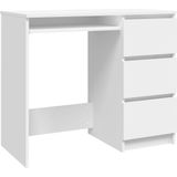 vidaXL Bureau 90x45x76 cm spaanplaat wit