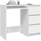 vidaXL Bureau 90x45x76 cm spaanplaat wit