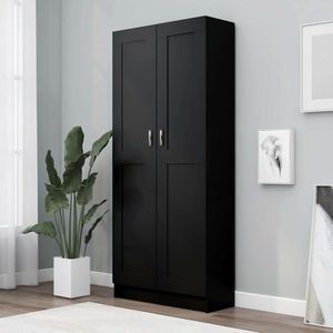 vidaXL Boekenkast 82,5x30,5x185,5 cm bewerkt hout zwart