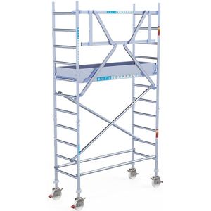Euroscaffold - Rolsteiger - 75 cm - 4,20 m Werkhoogte - Enkele Voorloopleuning