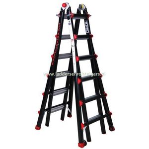Big One - Telescopische Ladder - 4x6 Treden - Hoogte 6.39 meter - Professioneel Gebruik