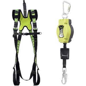 Kratos Pro Valbeveiligingsset voor Zonnepanelen – Maat S-L - 12m Polyesterband