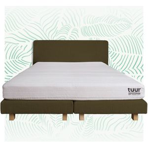 Tuur Boxspringset met Tuur Spring Matras 140x200cm - Groen