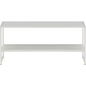 QUVIO Bijzettafel Wit - Scandinavisch Design - Praktische Opbergruimte
