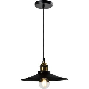 QUVIO Hanglamp retro - Aziatische stijl - D 26 cm - Zwart