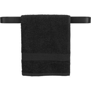 QUVIO Handdoekhouder met stang - 7 x 50 x 3 cm - Zwart