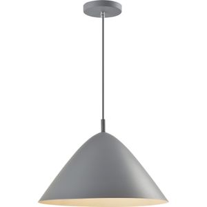 QUVIO Hanglamp retro - Hoed design - D 40 cm - Grijs