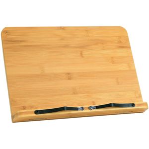 QUVIO Kookboekstandaard - 21 x 33,5 x 23,5 cm - Bamboe