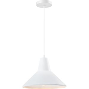 QUVIO Hanglamp retro - Simplistisch design - D 28 cm - Wit