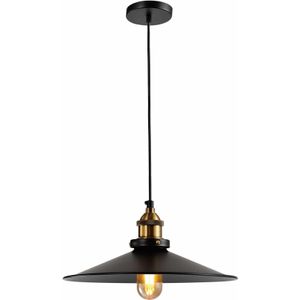 QUVIO Hanglamp Retro - Strak Design met Gouden Decoratie - Diameter 30 cm