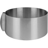 Krumble Bakring - Taartring - Bakvormen - Springvorm - RVS - Diameter verstelbaar van 16 tot 30 cm diameter - Zilver - RVS