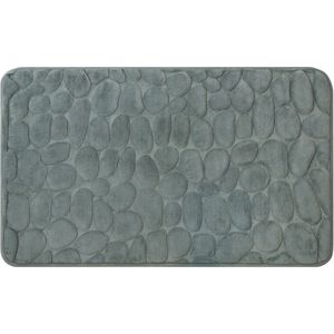 QUVIO Badmat met stenen patroon - Antislip - 50 x 80 cm - Grijs