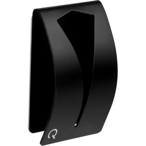 QUVIO Handdoekhouder met plakstrip - RVS - Zwart