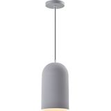 QUVIO Hanglamp industrieel - Kokerlamp - D 15 cm - Grijs