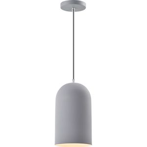 QUVIO Hanglamp industrieel - Kokerlamp - D 15 cm - Grijs