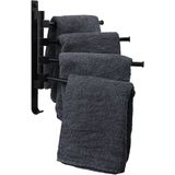 QUVIO Handdoekenrek met 4 armen - Verstelbaar - Staal