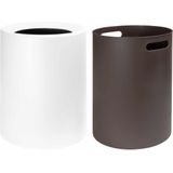 QUVIO Prullenbak met plastic binnenemmer - 12 L - Wit