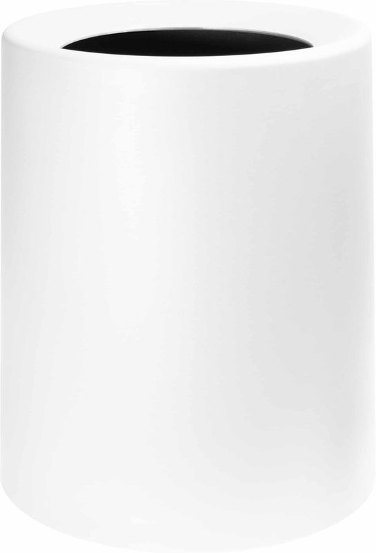 QUVIO Prullenbak met plastic binnenemmer - 12 L - Wit